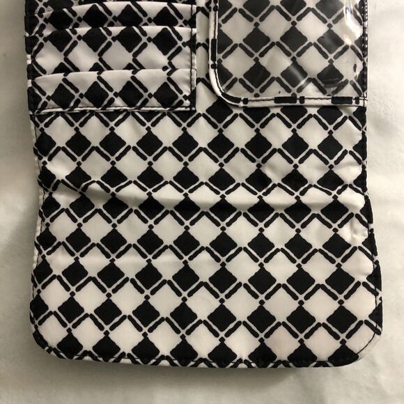 VERA BRADLEY Penguins Brush and Cosmetic Case Playful Penguins Gray Red Black - Picture 6 of 7